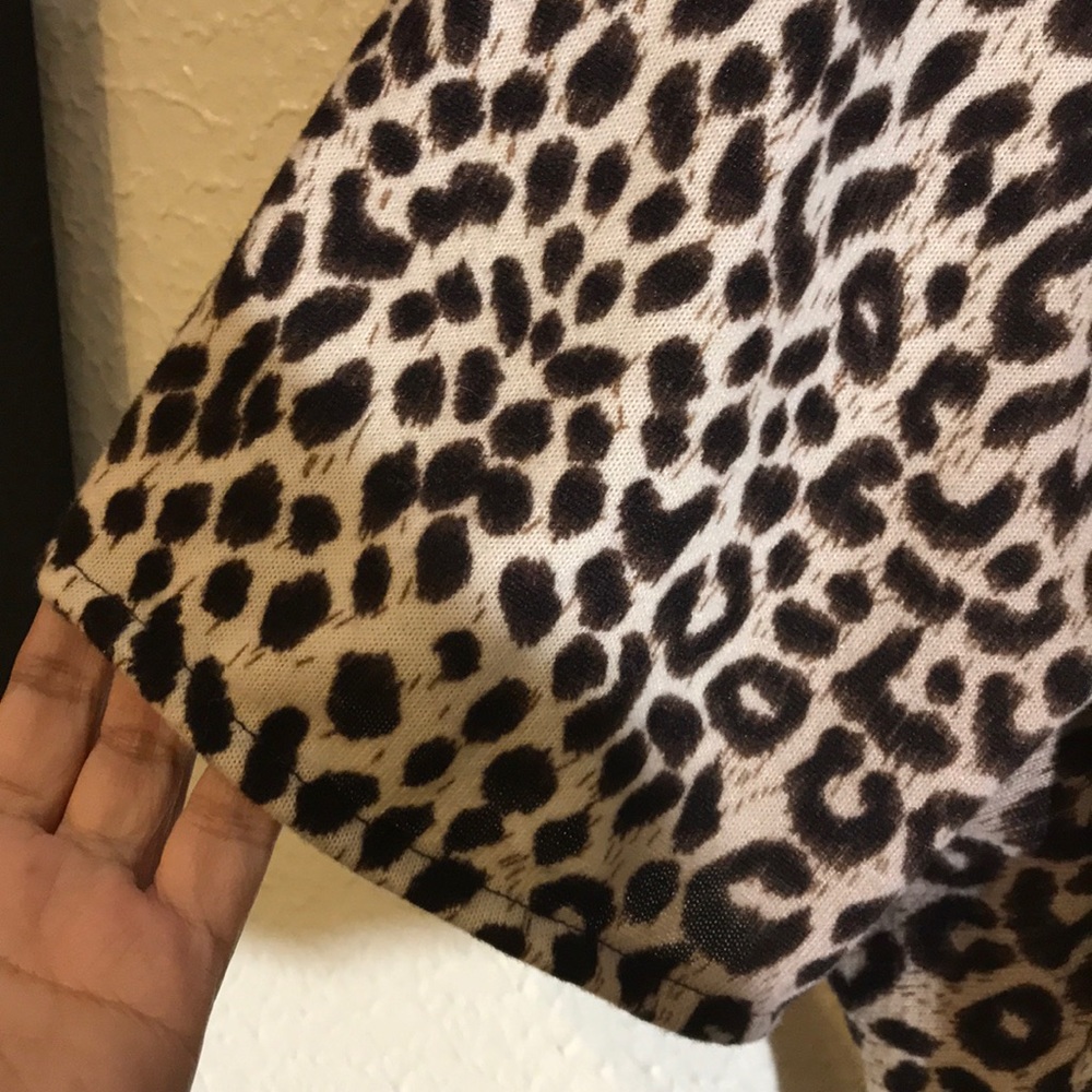 Steve Madden Leopard Print Kimono One Size - image 4